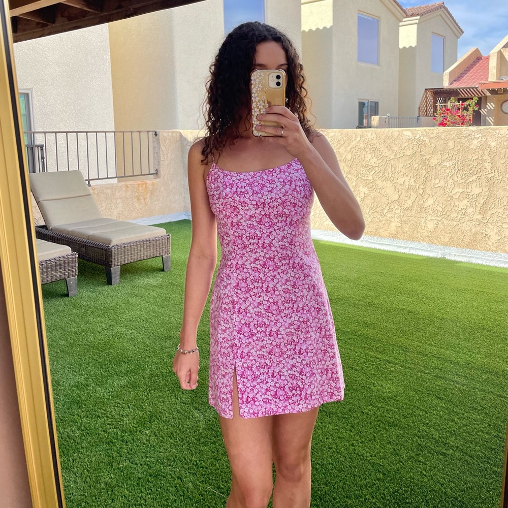 Finesse Pink Floral Mini Dress